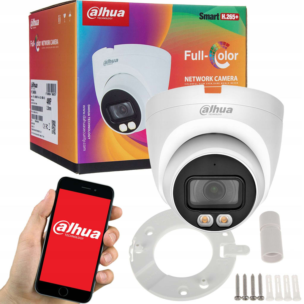DH-IPC-HDW2249T-S-IL CAMARA DOMO IP POE 2MP 2.8MM 30MT Luz cálida/IR MICROFONO MAX 256GB METAL WizSense2