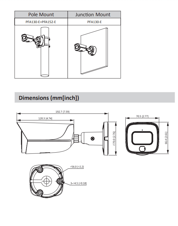 DH-IPC-HFW3449EN-AS-LED-0280B-1 CAMARA BALA IP POE 4MP 2.8MM MIC LUZ CALIDA LED30MT WizSense Metal5