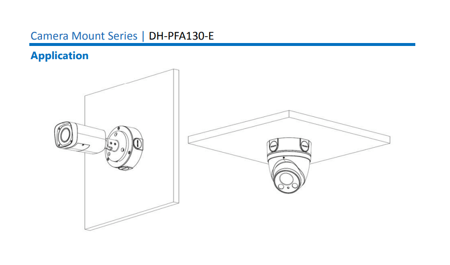 DH-PFA130-E SOPORTE BASE CILINDRO IMPERMEABLE IP66 124MMx41MM ALUMINIO MAX 3KG3