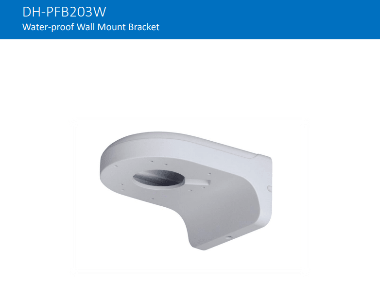 DH-PFB203W Soporte Montaje en Pared Aluminio+SECC 160mmx122mmx76 mm MAX 1KG 0