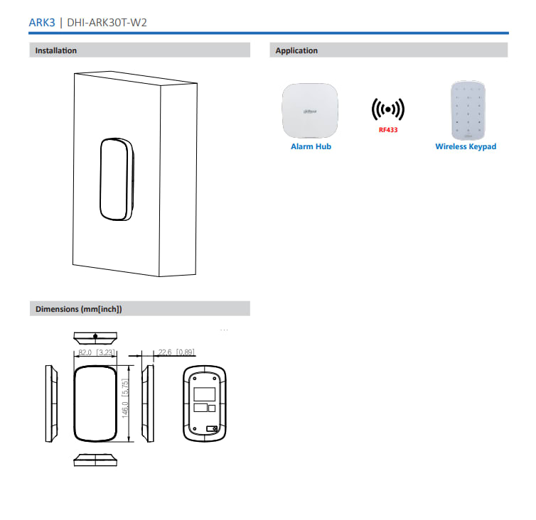 DHI-ARK30T-W2 TECLADO INALÁMBRICO CENTRAL DE ALARMA4
