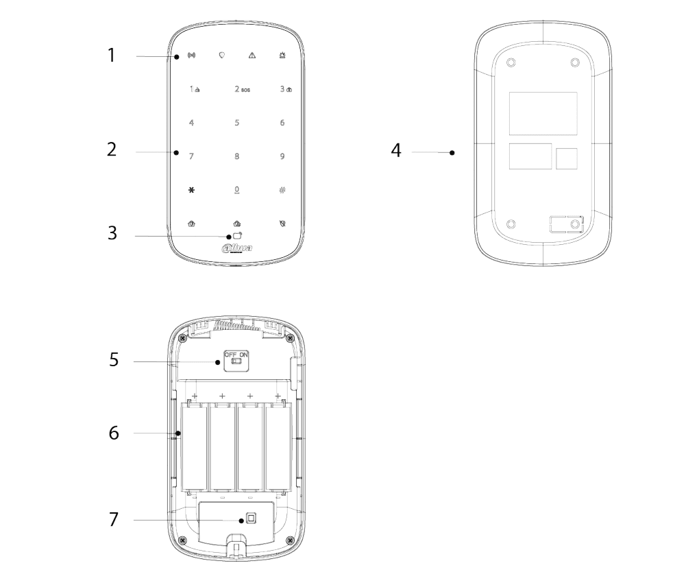 DHI-ARK30T-W2 TECLADO INALÁMBRICO CENTRAL DE ALARMA3