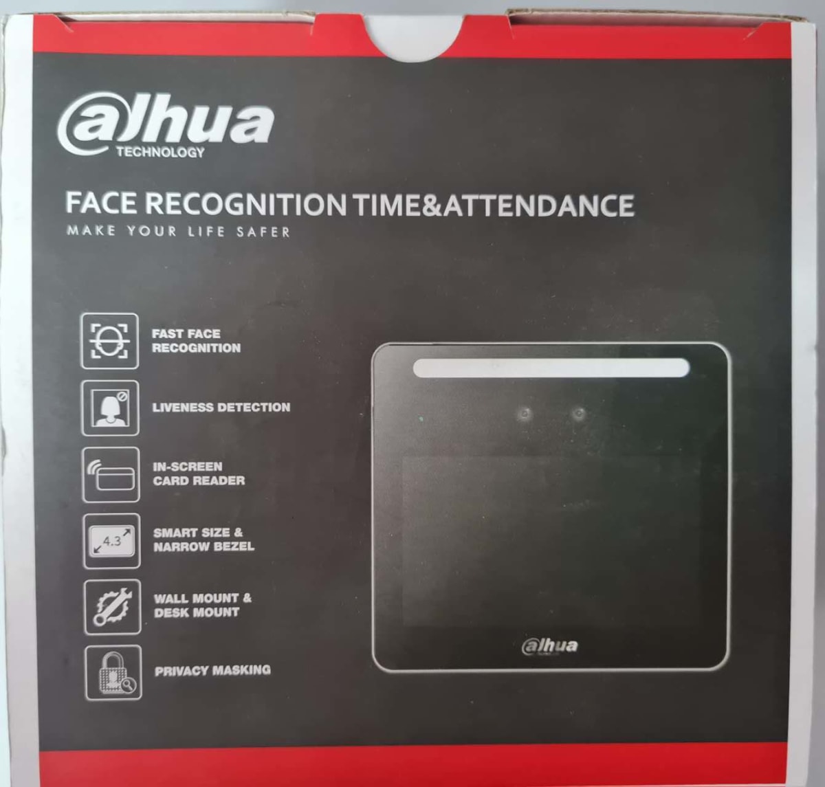 DHI-ASA3213GL-MW CONTROL ACCESO POR CARA/TARJETA TOUCH 4.3 PULGADA CON BASE 0.3MT~1.5MT 500 USARIOS STOCK EN BODEGA7