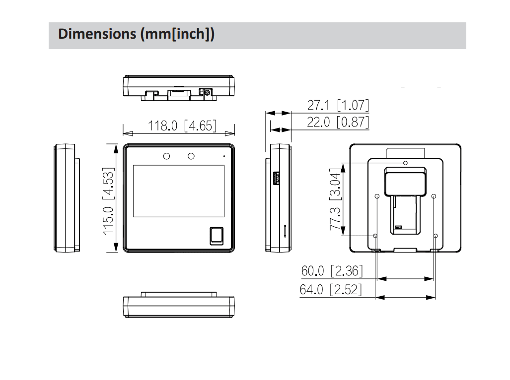 DHI-ASA3223A-W CONTROL DE ASISTENCIA CON RECONOCIMIENTO FACIA WIFI 4.3PULGADA STOCK BODEGA6