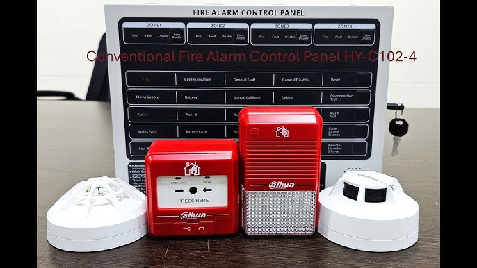 DHI-HY-C102-4 4 Zonas Panel Dahua de control de alarma contra incendios convencional,Con 2 Baterias.(Solo Panel)5