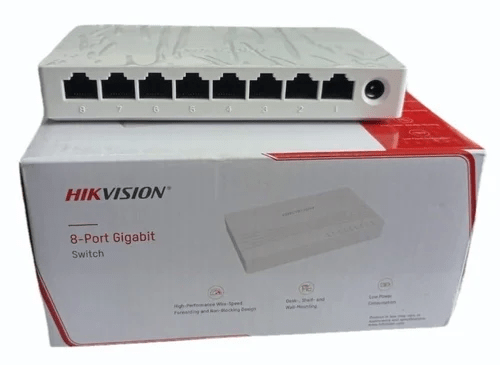DS-3E0508D-E Switch de 8 puertos, 10/100/1000 Mbps, no administrado, sin PoE, 9V2