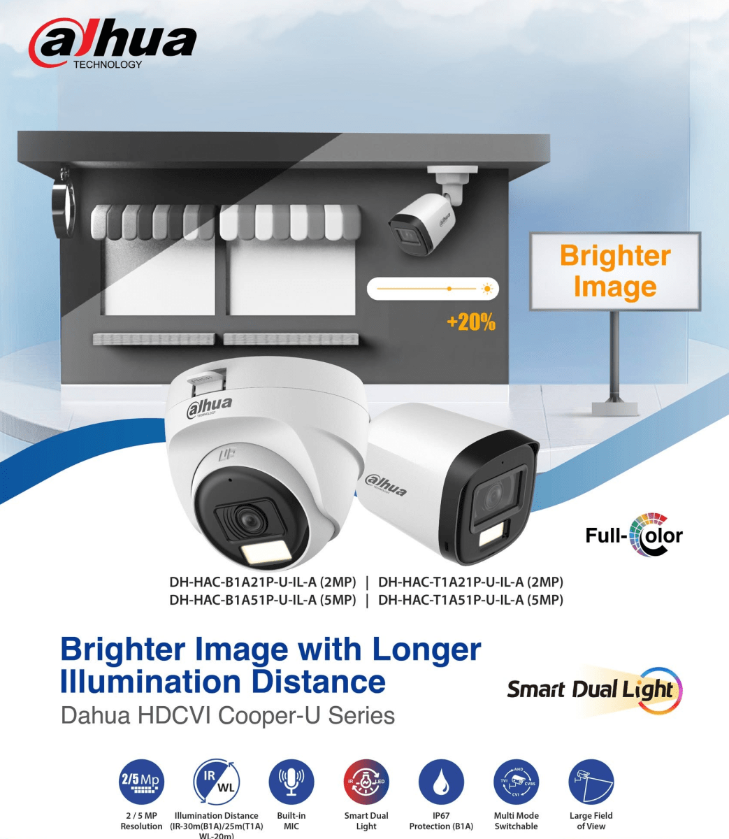 DH-HAC-B1A21N-U-IL-A CAMARA BALA 2MP 2.8MM DUAL COLOR IR30MT HDCVI IP67 PLASTICA ANALOGA DAHUA3