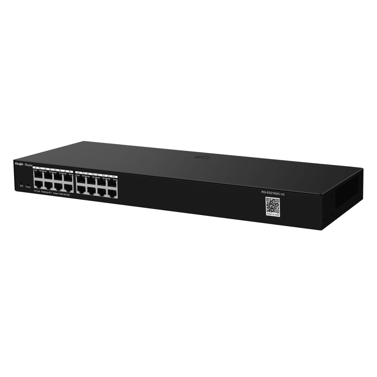 RG-ES216GC-V2 Switch inteligente Nube 16CH Ports RJ45 10/100/1000 Gigabit Base-T Ruijie2