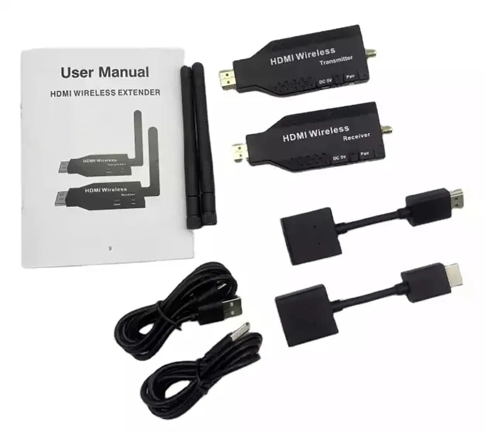 150MT WIFI EXTENSOR HDMI 1080P 2.4Ghz 5Ghz(USB*2+Antenas*2+ADAPTADOR CABLE HDMI*2+ADAPTADOR HDMI*1)5