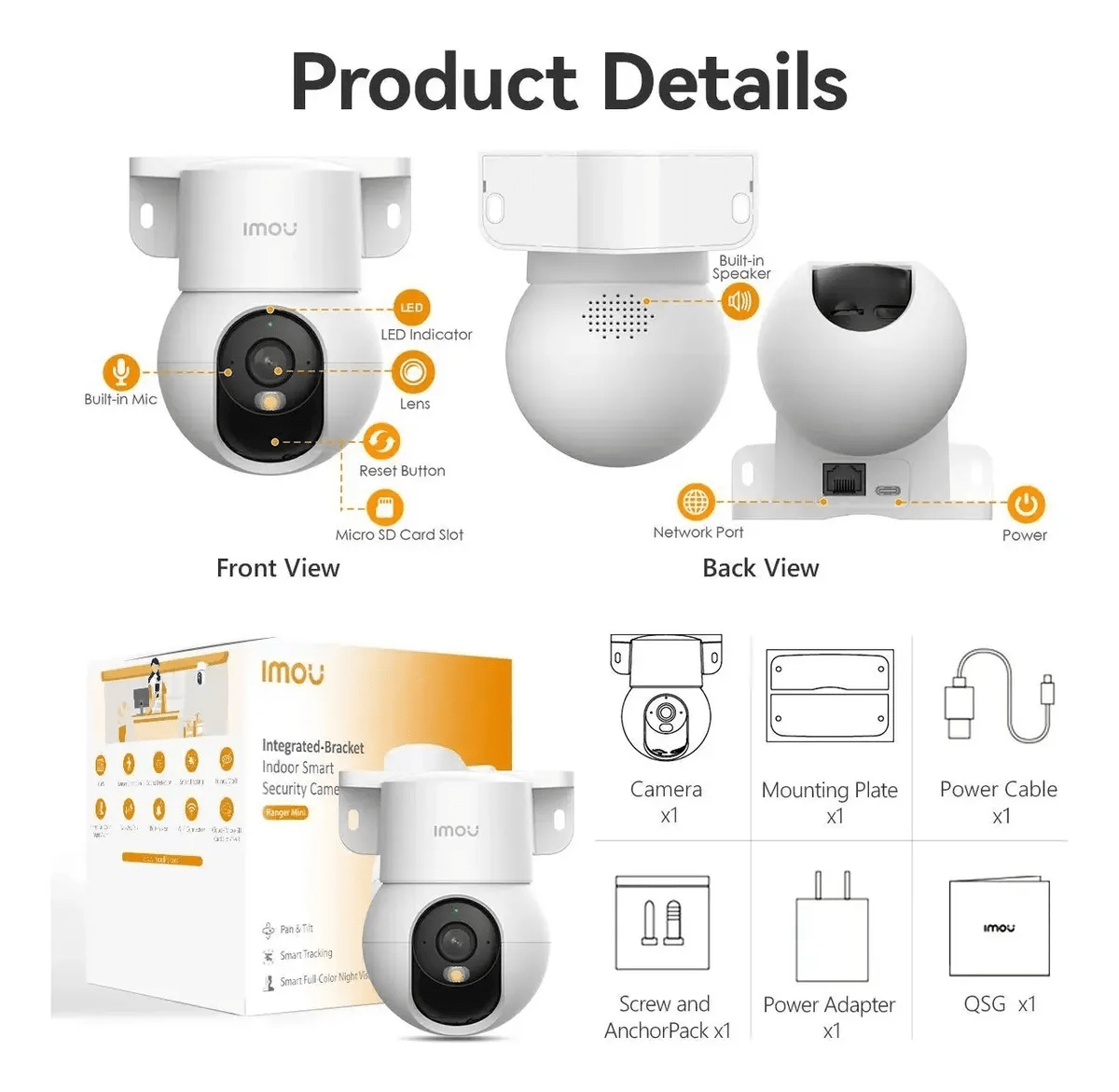 IPC-K2MN-5H1WE CAMARA Mini PT WIFI Ranger 5MP 3.6mm AUDIO BIDIRECCIONAL FullColor 10mt,Micro SD MAX 512GB 2.4Ghz IMOU3