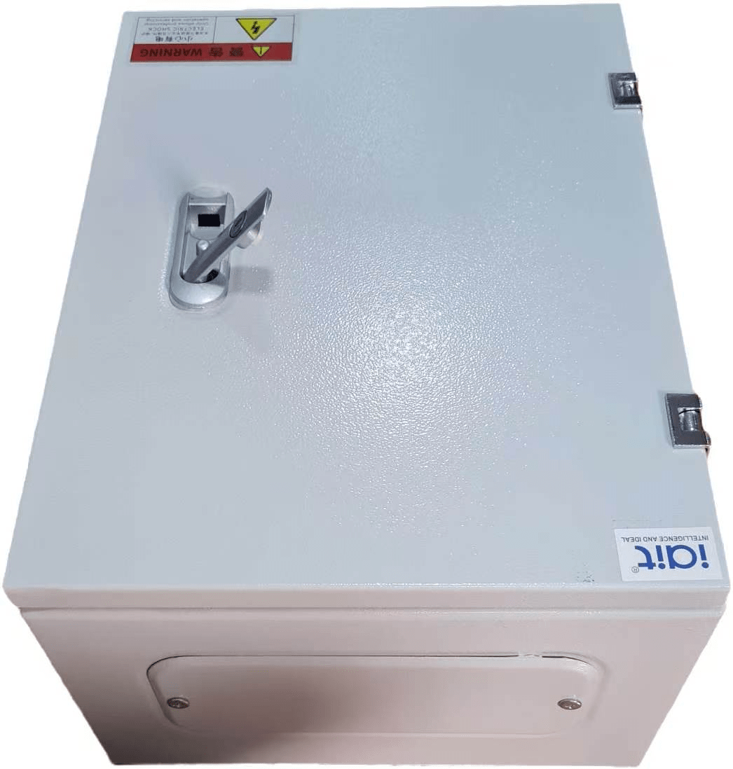 GABINETE MURAL RACK 1 PUERTA 400*500*200MM CON LLAVE PARA ELECTRICIDAD/CCTV METALICO GRIS IAI TECH4