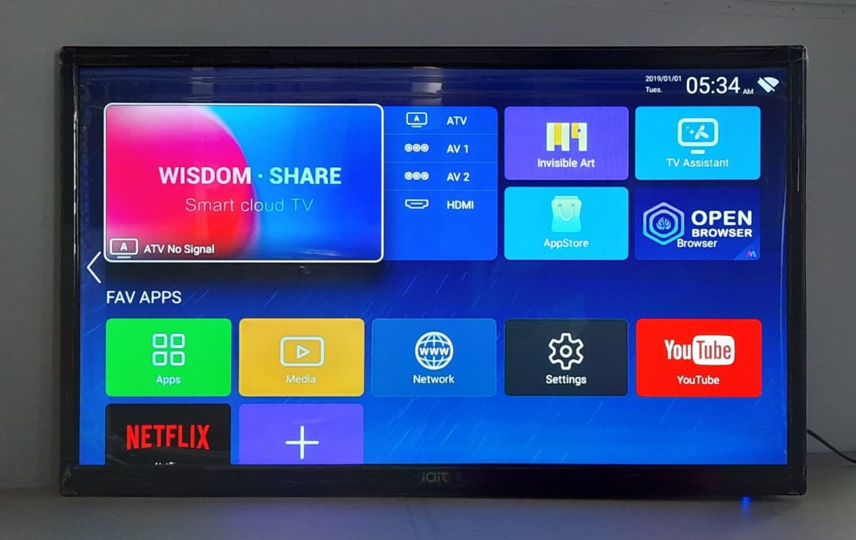 SMART TV 32 IAI TECH 1080P HD WIFI, SALIDA HDMI*1,USB*1,RJ45 RED*1,SISTEMA Android,Para YOUTUBE/NETFLEX/OR MAS 0