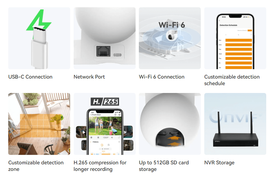 IPC-K2MN-5H1WE CAMARA Mini PT WIFI Ranger 5MP 3.6mm AUDIO BIDIRECCIONAL FullColor 10mt,Micro SD MAX 512GB 2.4Ghz IMOU5