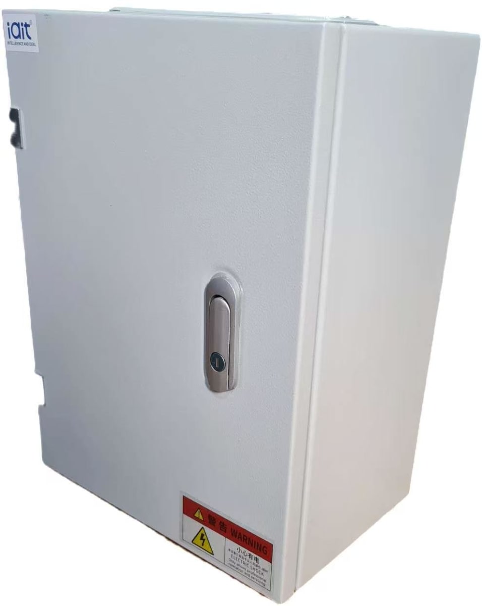 GABINETE MURAL RACK 1 PUERTA 300*400*200MM CON LLAVE PARA ELECTRICIDAD/CCTV METALICO GRIS IAI TECH 0