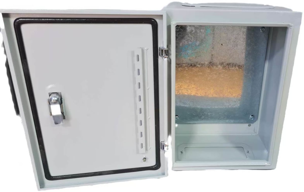 GABINETE MURAL RACK 1 PUERTA 300*400*200MM CON LLAVE PARA ELECTRICIDAD/CCTV METALICO GRIS IAI TECH2