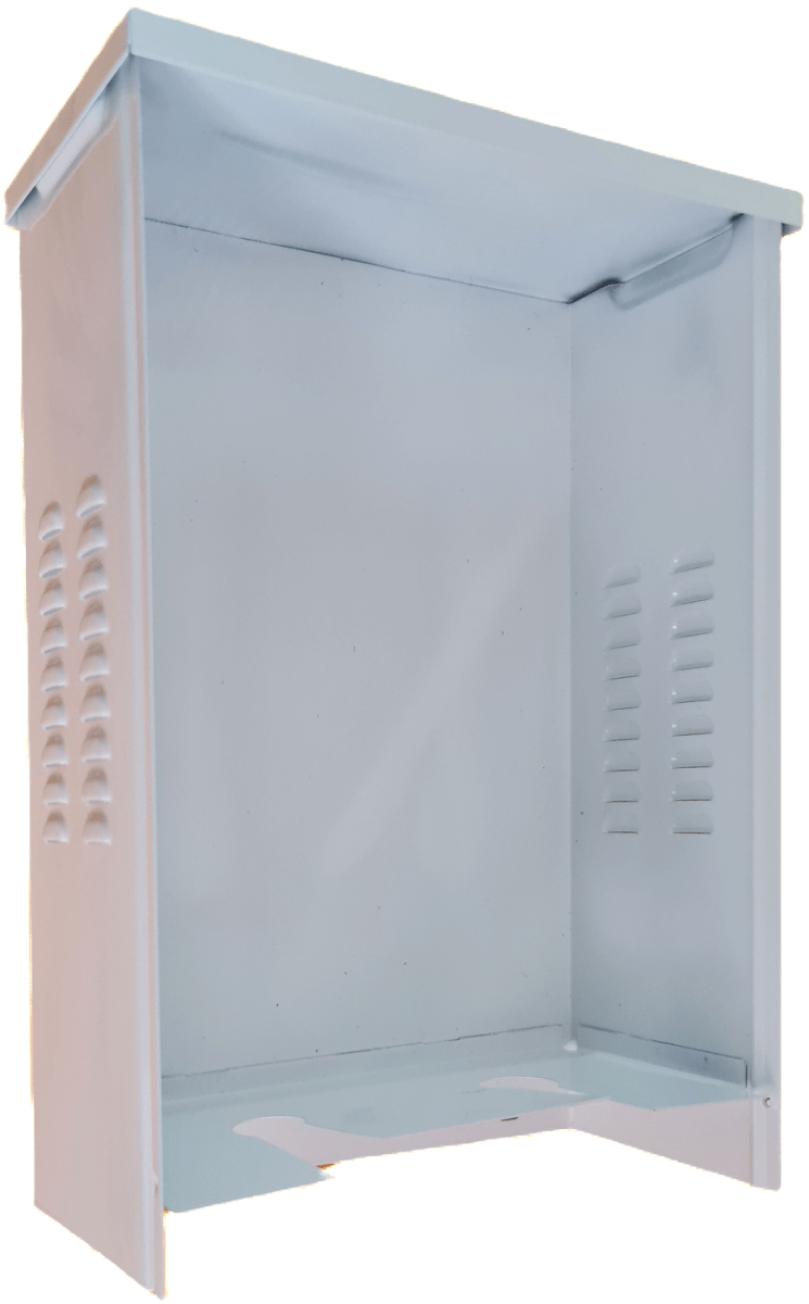 GABINETE MURAL EXTERIOR 28*19*10CM Metal Color:Blanco  IAI TECH6