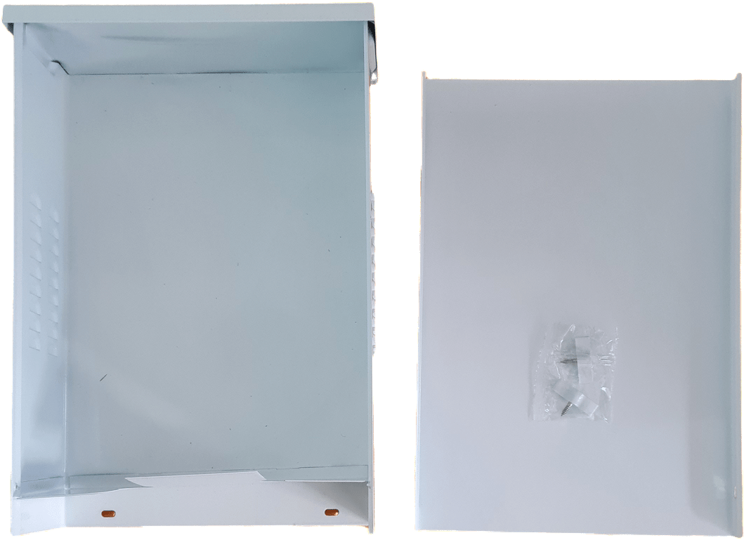 GABINETE MURAL EXTERIOR 28*19*10CM Metal Color:Blanco  IAI TECH2