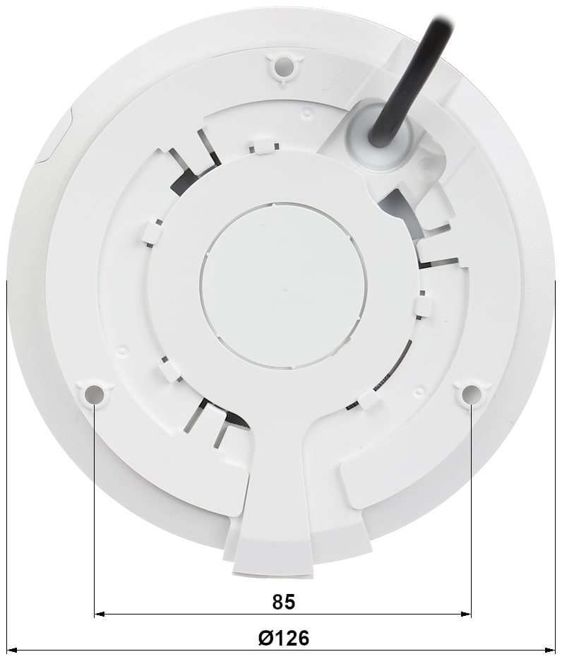 DH-HAC-EW2501N Camara Domo Fish eye ojo pez HDCVI 5MP 1.4mm Ir10mt Starlight Mic 12v Alum+Plasti Analoga Dahua3