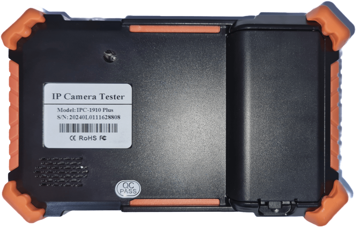 IPC-1910 PLUS TESTER CCTV MONITOR 8K H.265 CVI/TVI/AHD/IP,Salida DC12V 3A,48V PoE 30W,ONVIF3