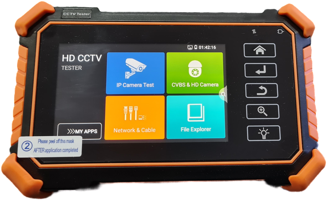 IPC-1910 PLUS TESTER CCTV MONITOR 8K H.265 CVI/TVI/AHD/IP,Salida DC12V 3A,48V PoE 30W,ONVIF 0
