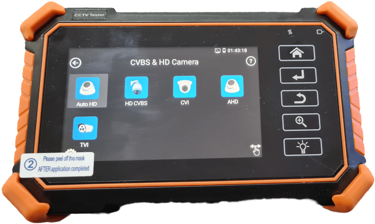 IPC-1910 PLUS TESTER CCTV MONITOR 8K H.265 CVI/TVI/AHD/IP,Salida DC12V 3A,48V PoE 30W,ONVIF13