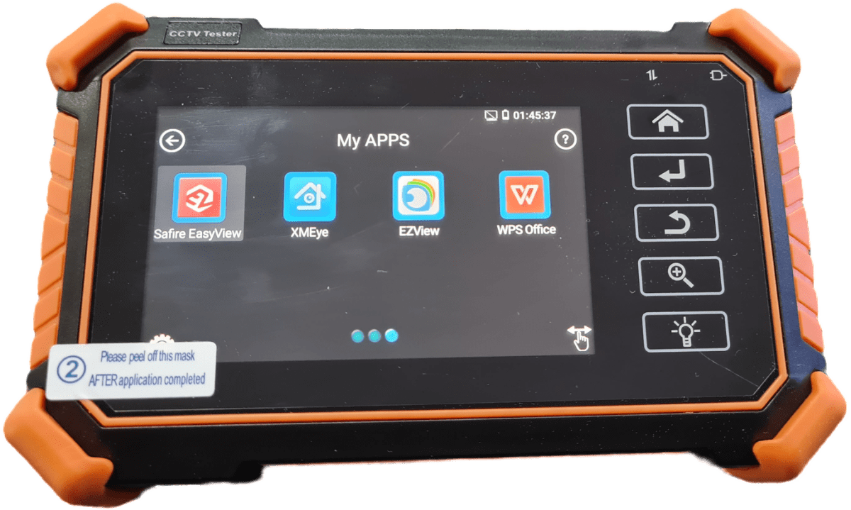 IPC-1910 PLUS TESTER CCTV MONITOR 8K H.265 CVI/TVI/AHD/IP,Salida DC12V 3A,48V PoE 30W,ONVIF15
