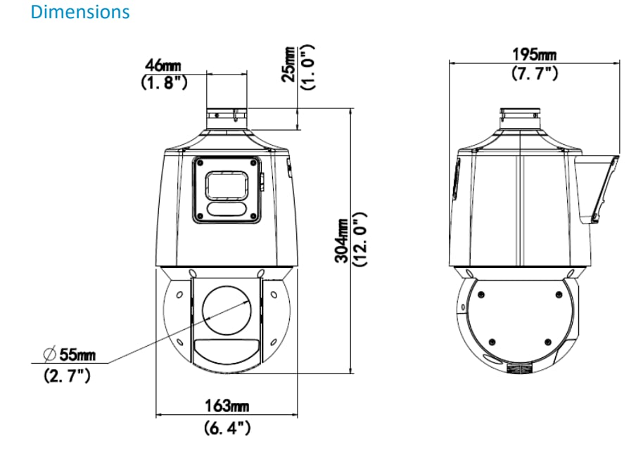 IPC94144SFW-X25-F40C CAMARA PTZ IP POE 4MP+4MP 25X COLOR IR100 Lighthunter IP66 SIRENA ALARMA,SIN SOPORTE,UÑV8