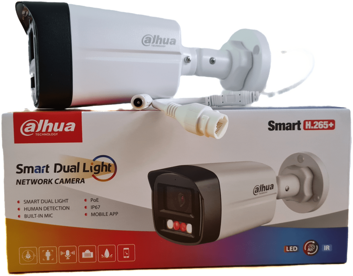 DH-IPC-HFW1239TL1P-A-IL CAMARA BALA IP POE 2MP 2.8MM SMARTE DUAL LIGHT LED IR+LED 30MT MICROFONO IP67 0