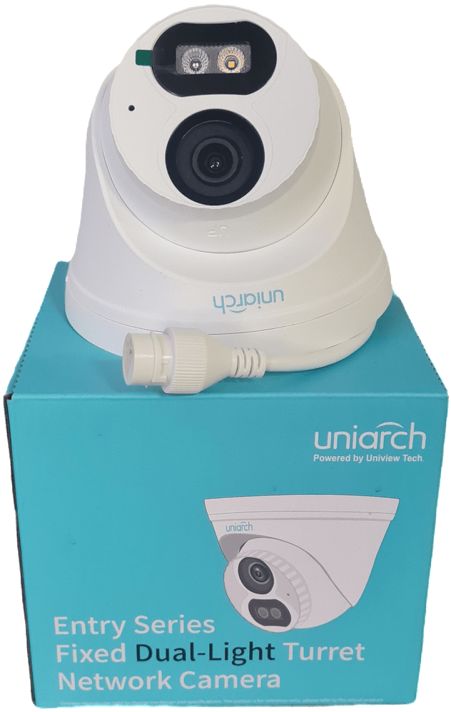 IPC-T134-AF28-DL-ECO CAMARA DOMO IP POE 4MP 2.8MM DUAL COLOR 30MT MIC ONVIF IP67 H.265+ SIN CONECCION DC UNIARCH2