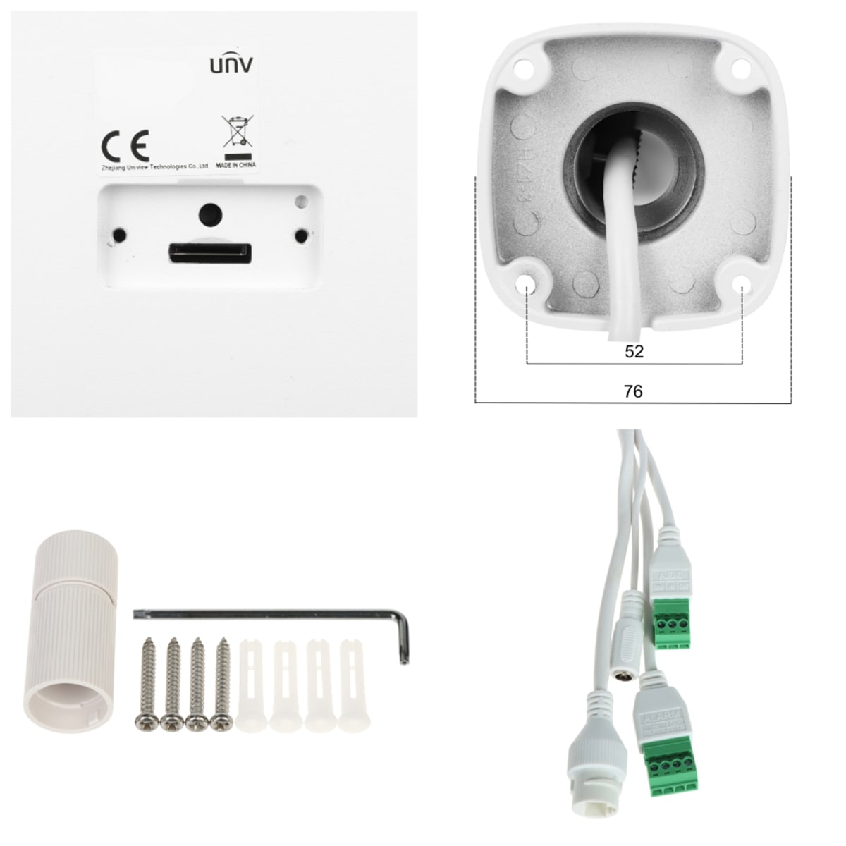 IPC2K28SE-ADF40KMC-WL-I0 CAMARA BALA IP POE 8MP 4MM DOBLE LENTES IR 30MT COLOR MIC ALARMA SMART INTRUSION LINEA CRUZ IP67 MAX 512GB METAL UÑV3