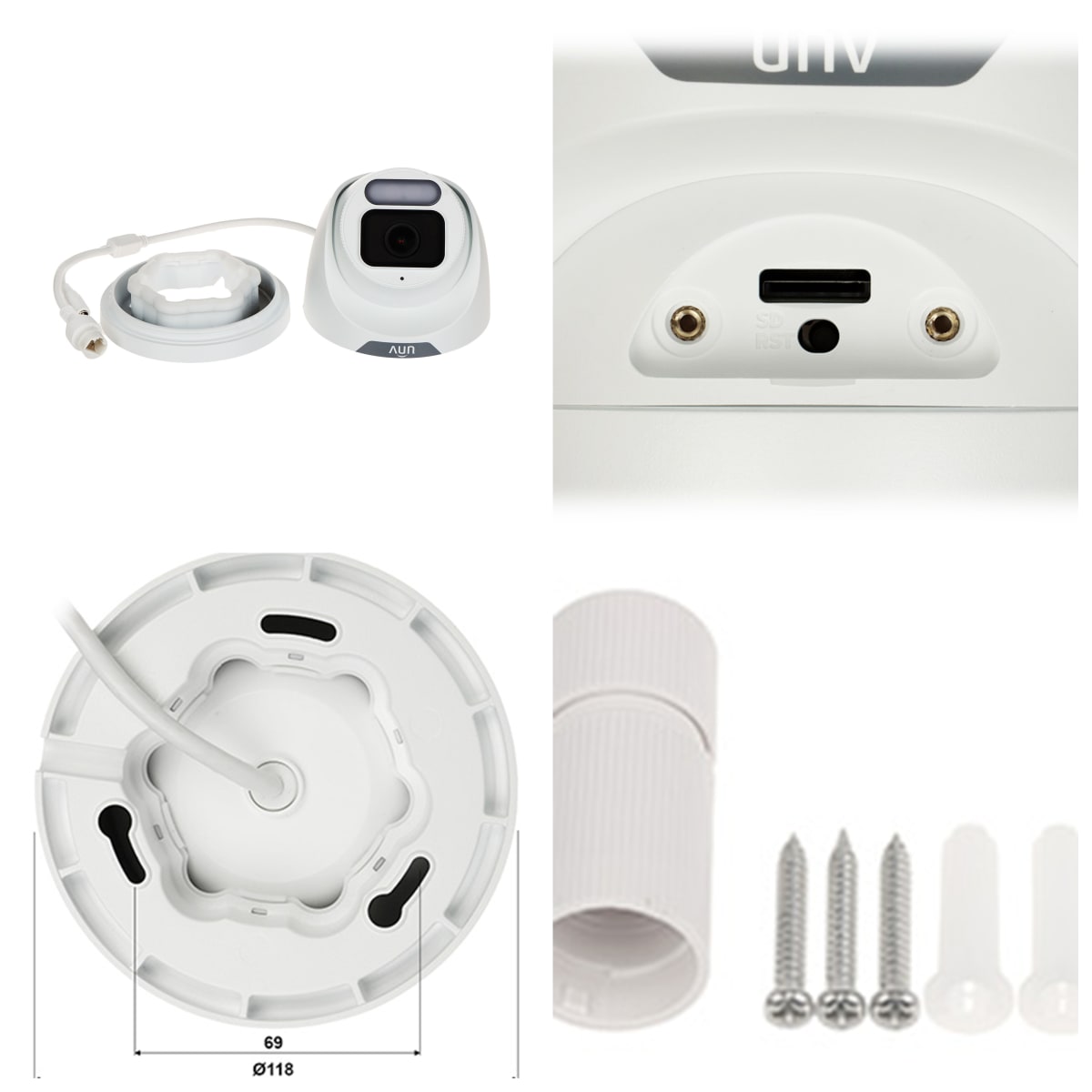 IPC3628LE-ADF28K-WP CAMARA DOMO IP POE  8MP 2.8MM 30MT WIZCOLOR Wise-ISP MIC IP67 METAL+PLASTICA UÑV6