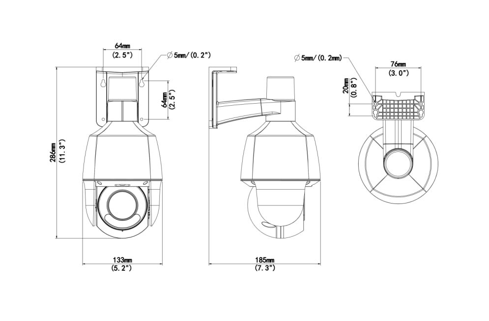 IPC6312LFW-AX5C-VG1 CAMARA PTZ IP POE 2MP 5X ColorHunter IR50/C10mt MIC IP66 ALARMA AUTO TRACKING SOPORTE UÑV5