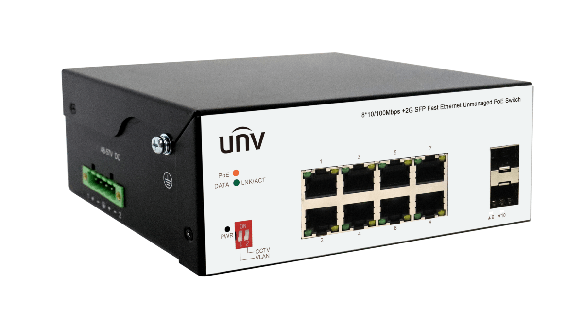 ISW2000-8T2GP-POE-IN Switch POE 130W 10CH 8Puertos 10~100Mbps 8POE+2 Ranuras SFP 1000Mbps IEEE 802.3at/af UÑV2