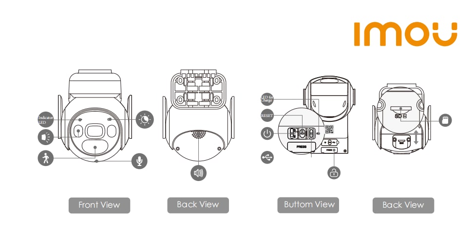 IPC-K9ECN-3T0WE/FSP12-TYPEC CAMARA PT WIFI 3MP 3.6MM AUDIO BIDIRECCIONAL CON PANEL SOLAR 5000mAh IP66 IMOU6