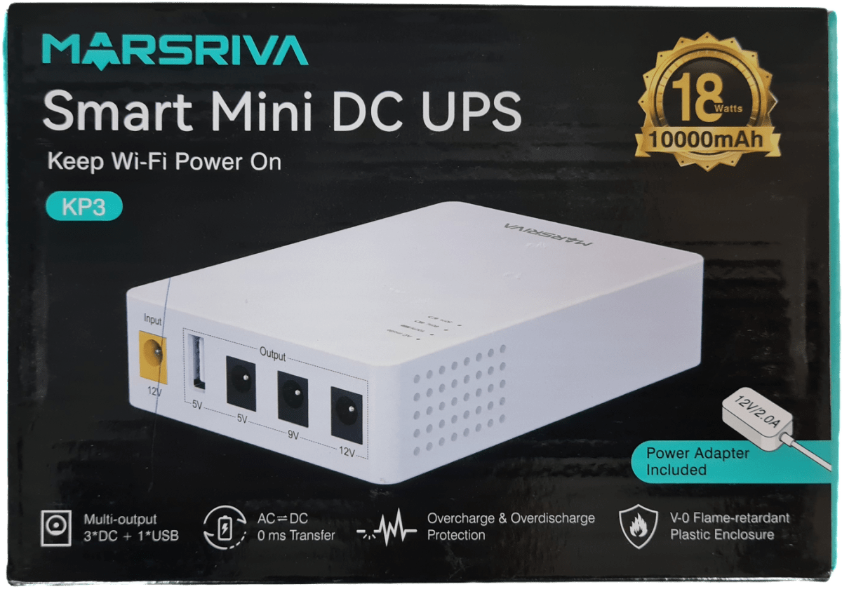 KP3 MINI UPS 10000MAH 18W 2A SMART MINI DC 12V 9V 5V MARCA MARSRIVA2