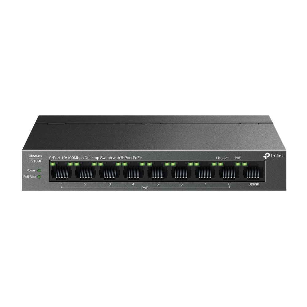TL-LS109P SWITCH POE 63W 53.5V 9-Port 10~100Mbps Con 8-Port PoE TP-LINK2