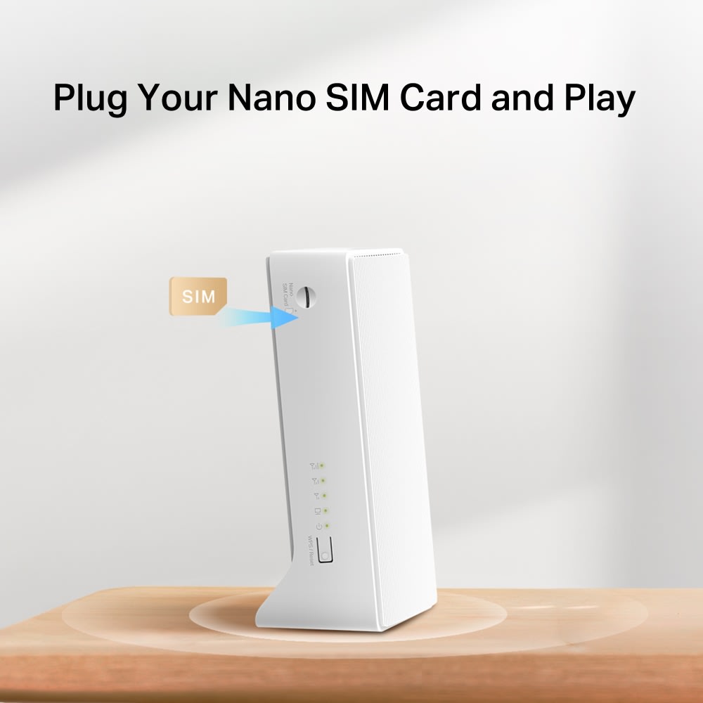 Router Inalámbrico Sim 4G LTE de 300Mbps 9V RJ45 Con alta velocidad 10/100 Mbps. MB110-4G4