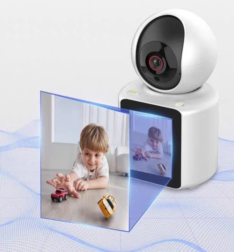 CAMARA MINI PT WIFI 1080P 360° CON MONITOR 3.5 INCHES MIC APP:V360PRO4