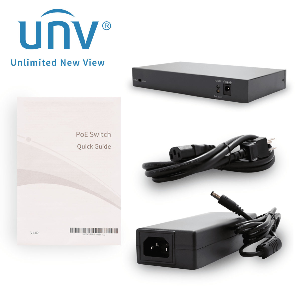 NSW2020-10T-POE-IN Switch POE 90W 10-Port 10~100Mbps 8 POE +2 Uplink 100Mbps IEEE 802.3at/af UÑV2