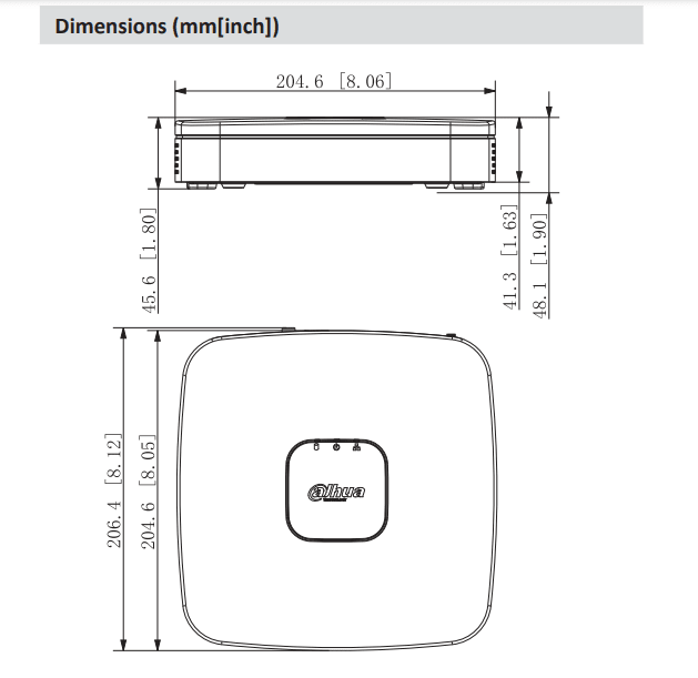 DHI-NVR2104-I2 NVR 4CH SMD Plus Red WizSense4