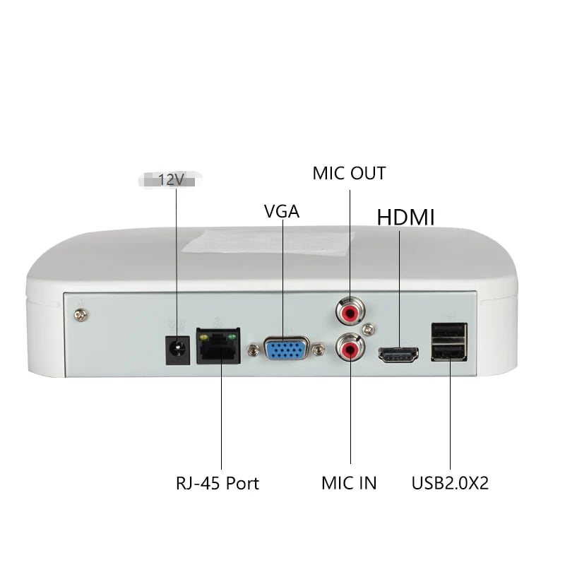 DHI-NVR2104-I2 NVR 4CH SMD Plus Red WizSense3