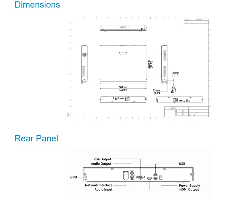 NVR302-32B-IQ NVR 32CH 12MP SIN POE 2HDD SIP Y UMD MAX20TB H.265+ ONVIF Smart Intrusion Prevention UÑV6