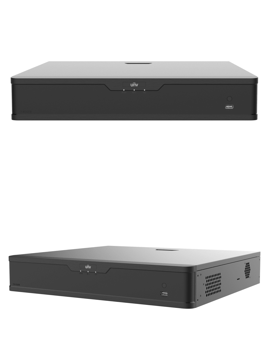 NVR304-32B-P16-IQ NVR 32CH 16POE 12MP SIN POE 4HDD SIP Y UMD MAX 24TB H.265+ ONVIF Smart Intrusion Prevention UÑV4