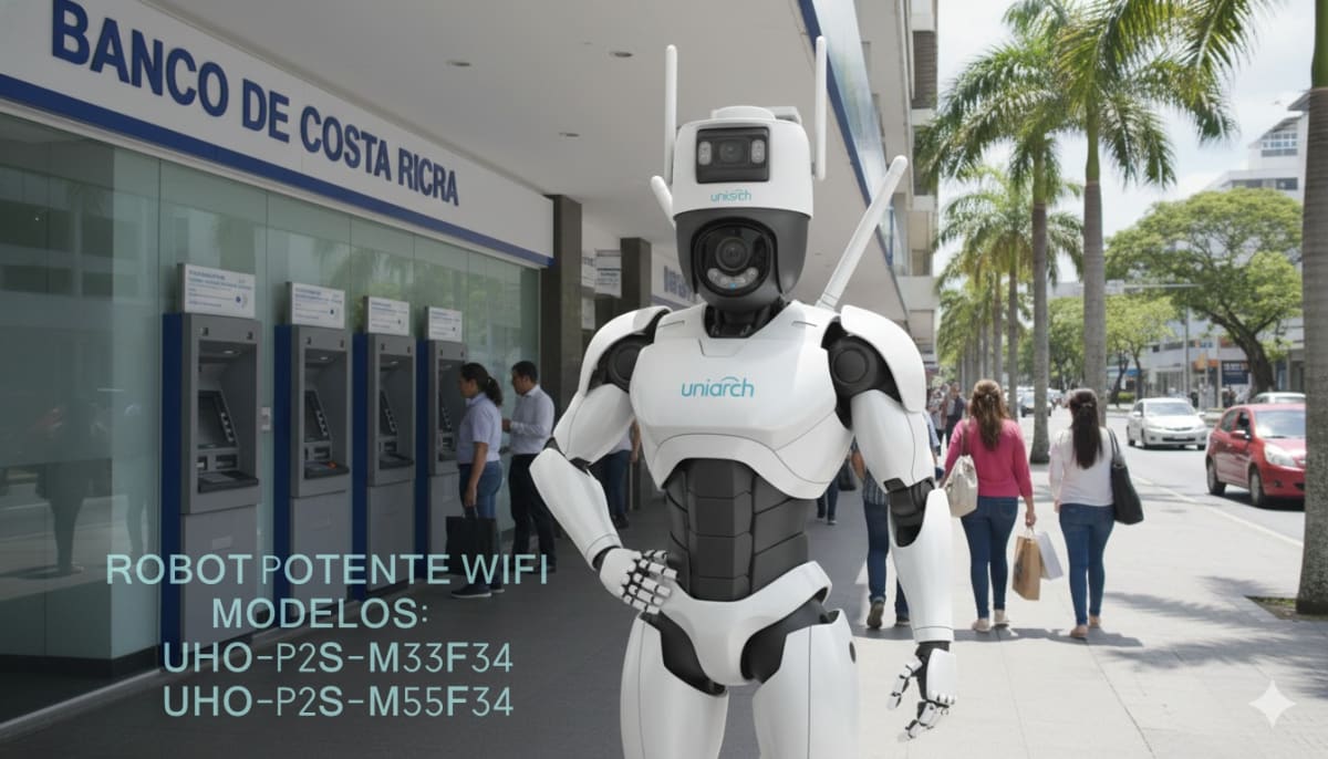 UHO-P2S-M55F34 CAMARA WIFI PT 5MP+5MP Doble Lentes 2.8MM COLOR IR30MT BIDIRECIONAL 512G IP66 UNIARCH3