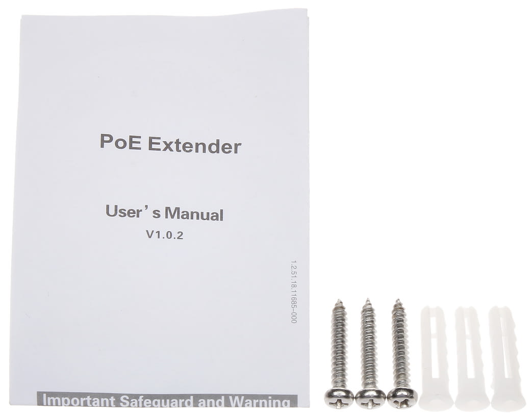 DH-PFT1300 EXTENSOR POE 1 A 2 IEEE 802.3af/at 100Mbps <25W 79×52×23mm DAHUA5