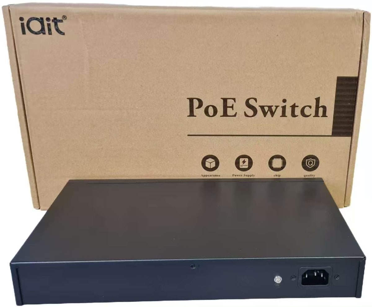 POE216-1000MB SWITCH POE 200W 16POE+2UPLINK+1SFP 10~100Mbps+2*1000Mbps+1*GX,DC52V3.8A 9.2Gbps OFERTA3