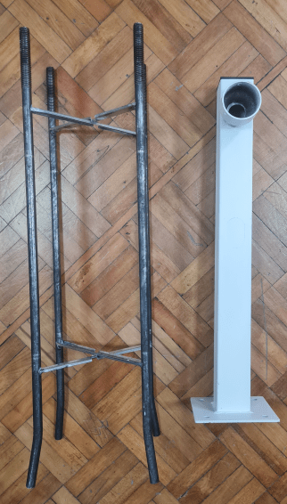 POSTE Ajustable 4MT/5.5MT(Opcional)Poste de soporte para cámaras de vigilancia Color:Blanco4