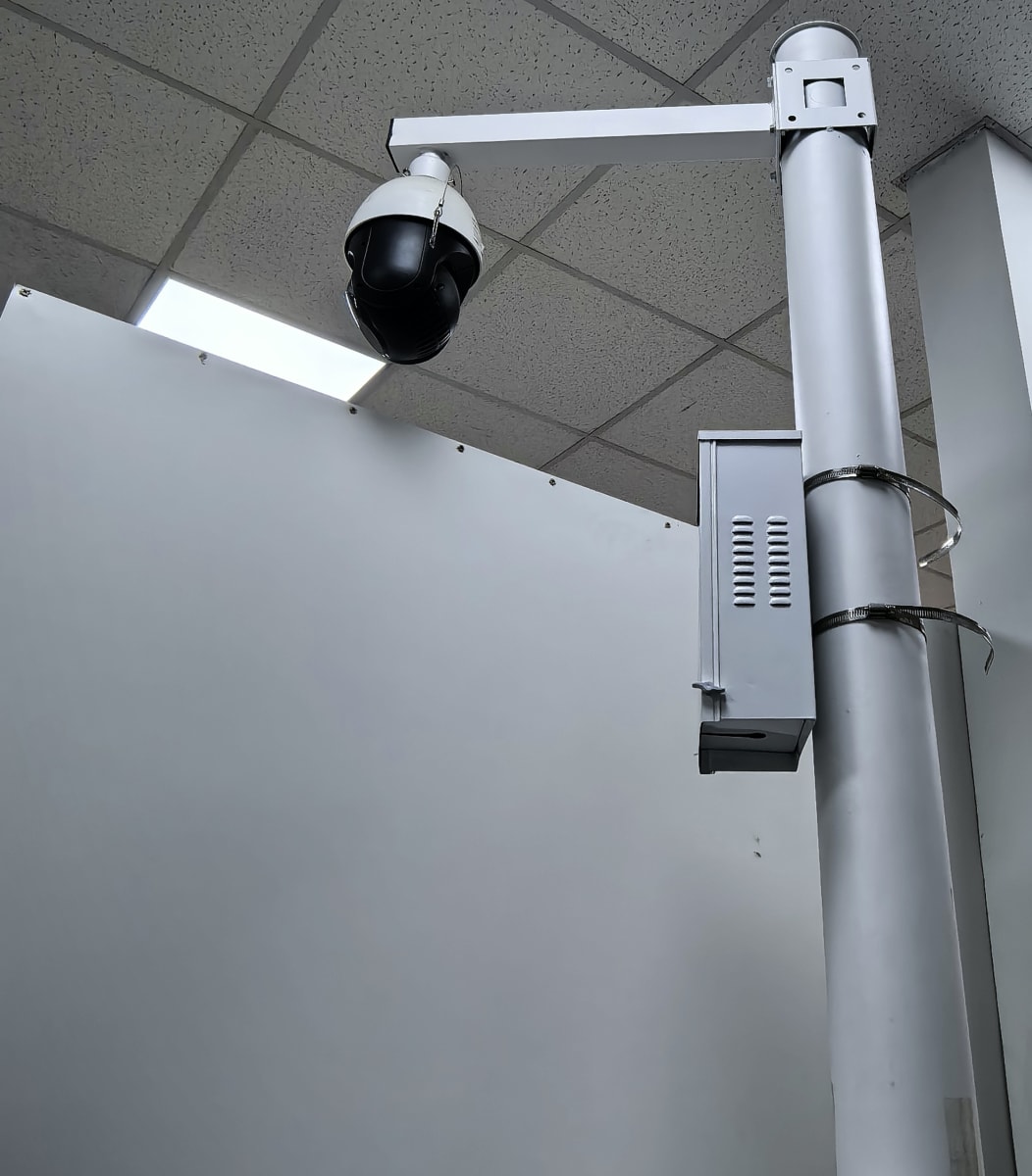 POSTE Ajustable 4MT/6MT(Opcional)Poste de soporte para cámaras de vigilancia Color:Blanco3