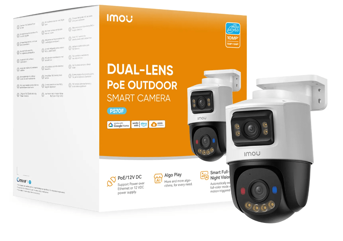 IPC-PS70FN-10M0 CAMARA PT IP POE DOBLE LENTES 5+5MP 3.6MM MIC BIDIRECIO FULLCOLOR AI 512GB PLAS IMOU2