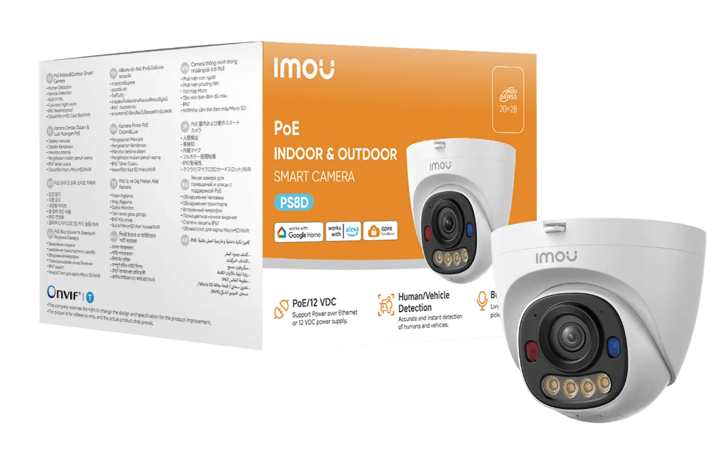 IPC-PS8DN-5V0 CAMARA DOMO IP POE 5MP 2.8MM MICROFONO FULLCOLOR AI ADVERTIR,512GB PLASTICA IMOU2